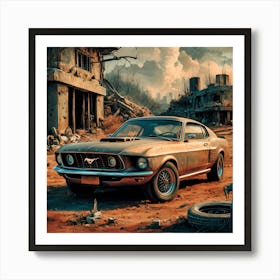 mustang, still standing Art Print