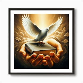 Dove With Bible Art Print