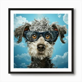 Dog In Sunglasses 12 Art Print