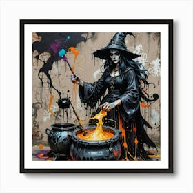 Witch Cauldron Art Print
