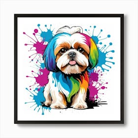 Graffiti Shih Tzu 1 Art Print