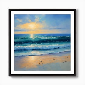 Sunset At The Beach Art Print