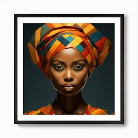 Geometric Senegalese Woman 02 Art Print