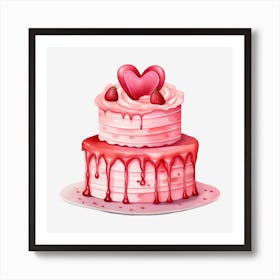 Valentine'S Day Cake 14 Art Print