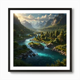 Landscape Painting 50 Art Print