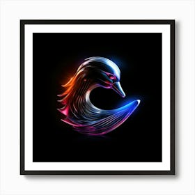 Neon Duck 2 Art Print