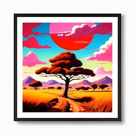 Tree In The Desert Art Print