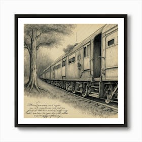 Train On The Tracks Art Print