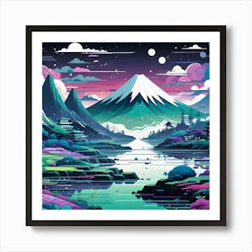 Asian Landscape Painting Art Print