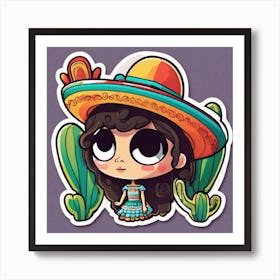 Mexico Sticker 2d Cute Fantasy Dreamy Vector Illustration 2d Flat Centered By Tim Burton Pr (56) 1 Art Print