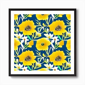 Yellow Poppies Art Print