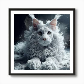 Snow Cat 3 Art Print