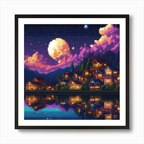 City Pixelart Art Print