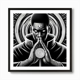 Black Man Praying Art Print