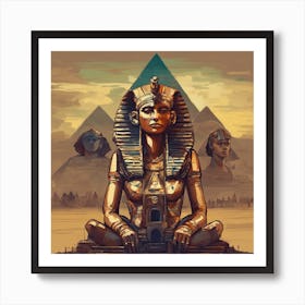 669072 I Want A Painting About The Pyramids And The Sphin Xl 1024 V1 0 Art Print