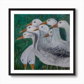 Nature Wall Art, Flock Of Geese Art Print