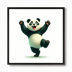 Panda Bear Dancing Art Print