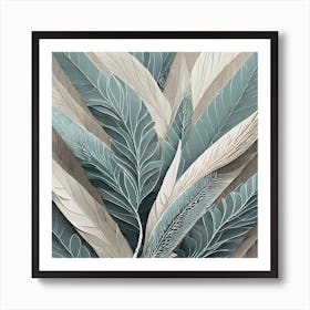 Firefly Beautiful Modern Detailed Botanical Rustic Wood Background Of Sage Herb And Indian Feathers (5) Art Print