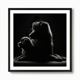 Portrait Of A Dog Art Print