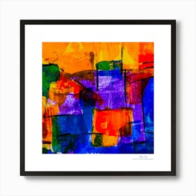 Contemporary art, modern art, mixing colors together, hope, renewal, strength, activity, vitality. American style.50 Art Print