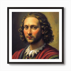 Portrait Of A Young Man By Renato Da Vinci Art Print