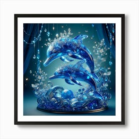 Dolphins In The Sea Art Print