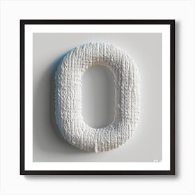 Knitted Letter O Art Print