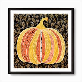 Yayoi Kusama Inspired Pumpkin Pink And Orange 14 Art Print