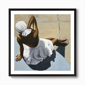 Woman in White Skirt Art Print