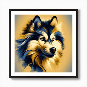 Siberian Husky 02 Art Print