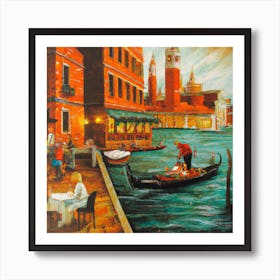 Venice Gondolas Art Print