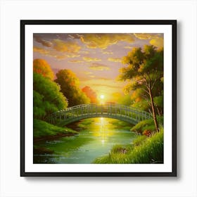 Bridge Over The River Art Print