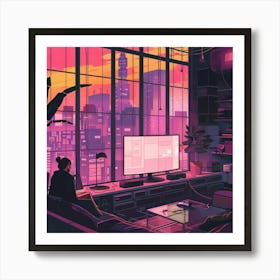 Cityscape Painting Art Print