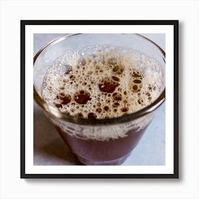 Cup Of Tea with foam and bubbles 6 Art Print