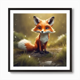 Cute little fox 1 Art Print