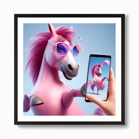 Pink Unicorn Art Print