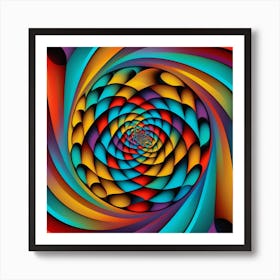 Abstract Psychedelic Spiral Poster