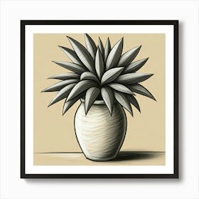 Plant In A Vase 1 Art Print