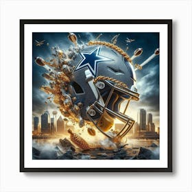 Dallas Cowboys Helmet 1 Art Print