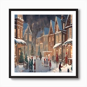 Christmas Village Art Print