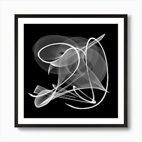 Gestural Wavy Smoke 10 Art Print