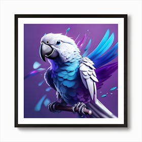 Parrot On A Branch Art Print