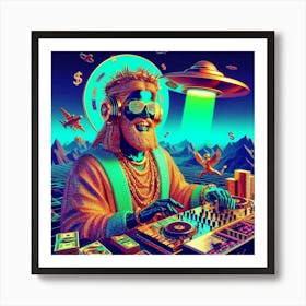 Dj God Art Print