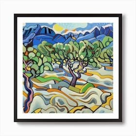 Olive Trees In The Mountains Art Print