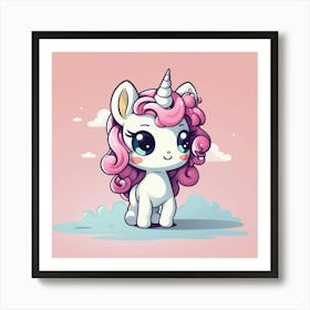 Cute Unicorn 658 Art Print