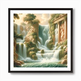 Mythical Waterfall 11 Art Print