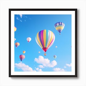 Hot Air Balloons In The Sky 1 Art Print