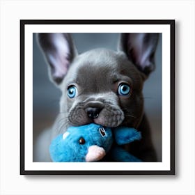 French Bulldog Puppy With Blue Eyes - Deep Eye - Do you love me? Art Print