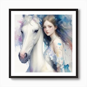 White Horse 2 Art Print