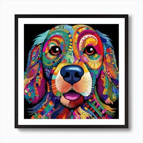 Psychedelic Dog 3 Art Print